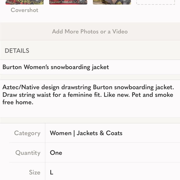 Burton Snowboarding Jacket - Picture 5 of 12